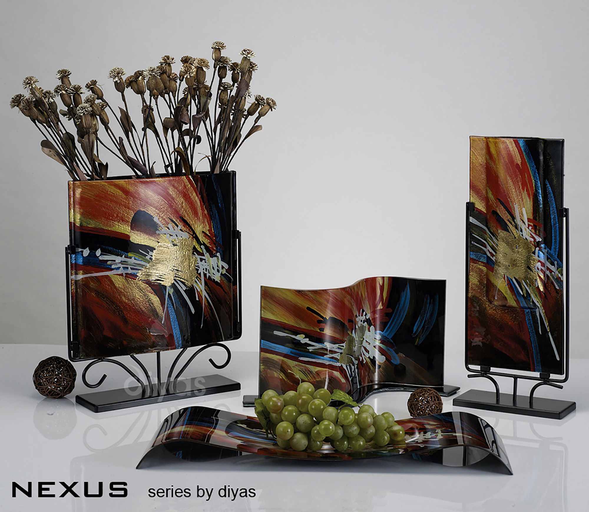 Nexus Art Glassware Diyas Home Vases